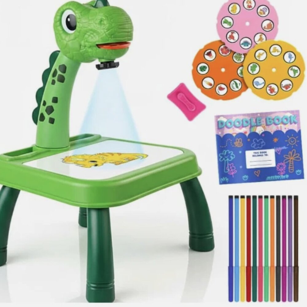 Dinosaur Projection Painting Table, Erasable Doodle Board - Picture 2 of 5